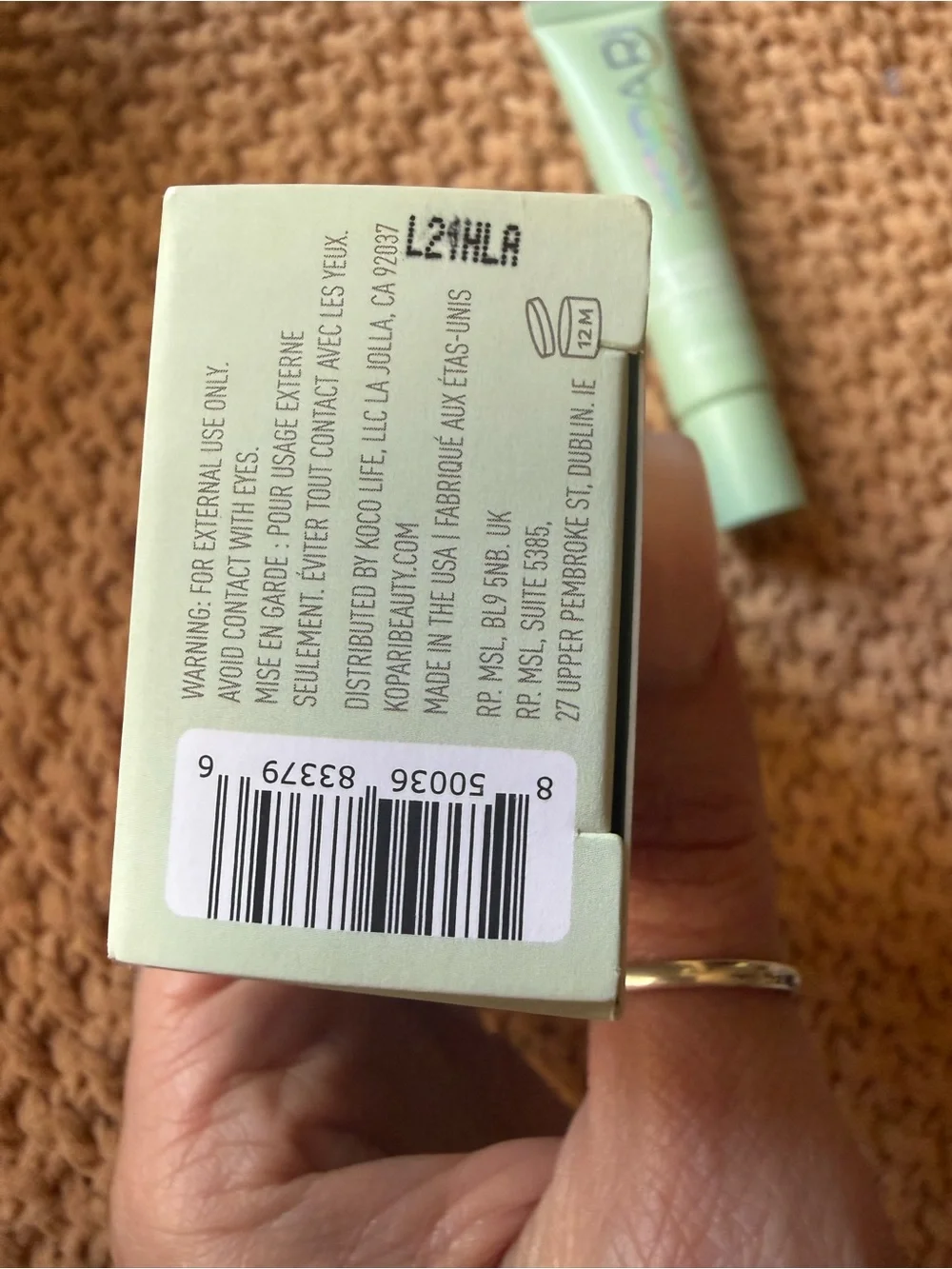 Kopari Niacinamide & Caffeine Eye Bright Cream - Mint